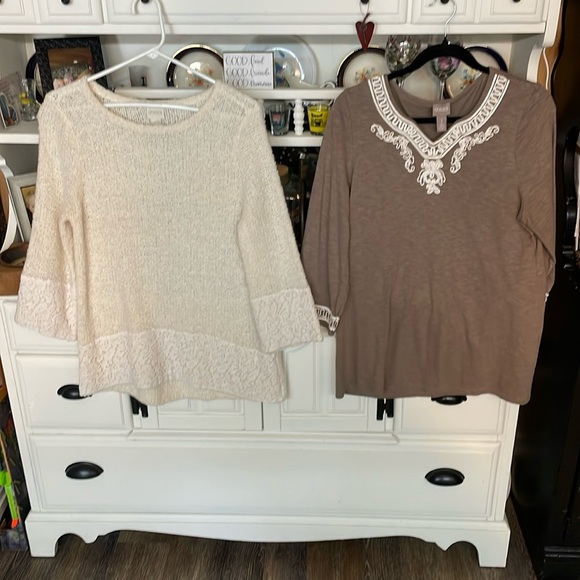Chico's Tops - 2 Tops for 9.00- Medium- Chicos